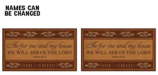 Gearhuman 3D We Will Serve The Lord Custom Name Door Plate Sign - Image 3