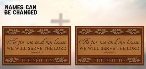 Gearhuman 3D We Will Serve The Lord Custom Name Door Plate Sign - Image 6