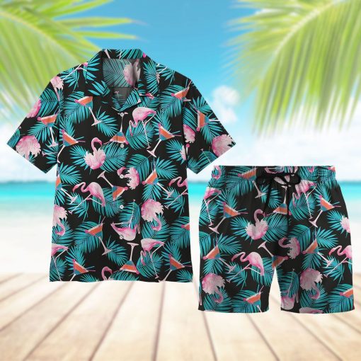 Gearhuman 3D Martini Flamingo Hawaii Shirt - Image 9