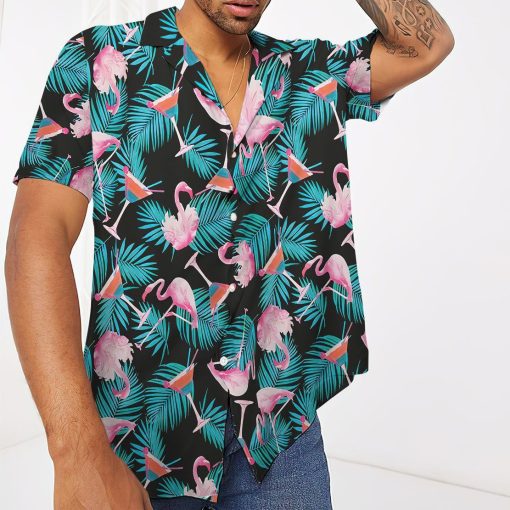Gearhuman 3D Martini Flamingo Hawaii Shirt - Image 5