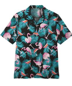 Gearhuman 3D Martini Flamingo Hawaii Shirt