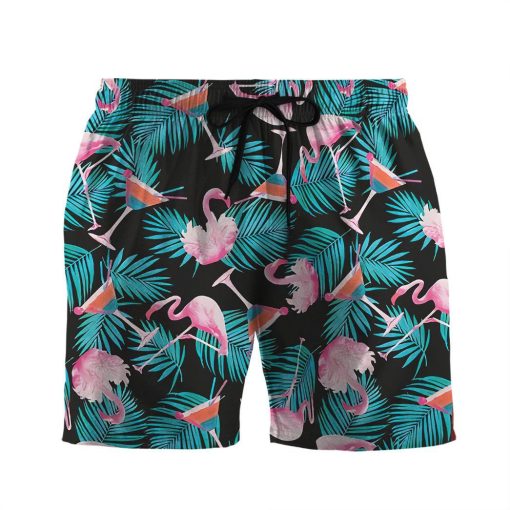 Gearhuman 3D Martini Flamingo Hawaii Shirt - Image 2