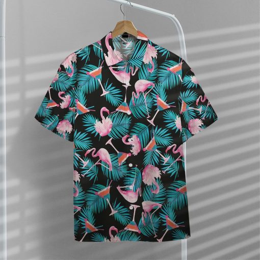 Gearhuman 3D Martini Flamingo Hawaii Shirt - Image 13