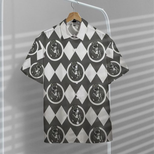 Gearhuman 3D Mighty Morphin Power Rangers Black Ranger Hawaii Shirt
