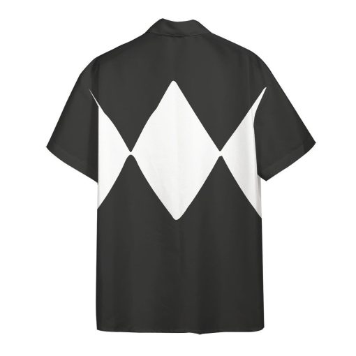 Gearhuman 3D Mighty Morphin Power Rangers Black Ranger Hawaii Shirt - Image 2