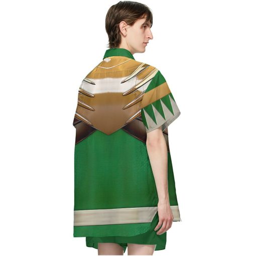 Gearhuman 3D Mighty Morphin Power Rangers Green Ranger Hawaii Shirt - Image 4