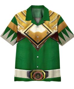Gearhuman 3D Mighty Morphin Power Rangers Green Ranger Hawaii Shirt