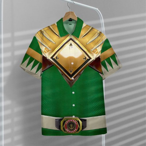 Gearhuman 3D Mighty Morphin Power Rangers Green Ranger Hawaii Shirt - Image 6