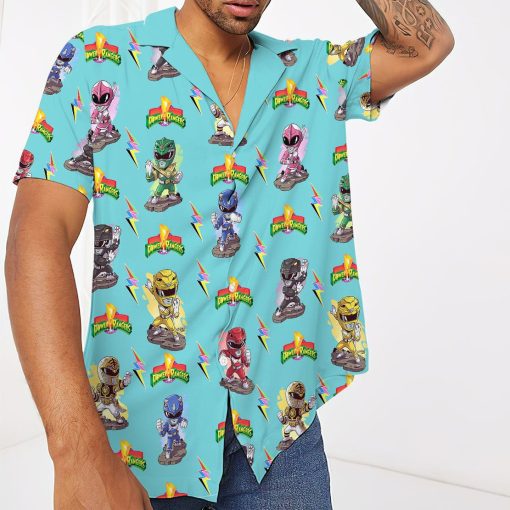 Gearhuman 3D Mighty Morphin Power Rangers Hawaii Shirt - Image 3