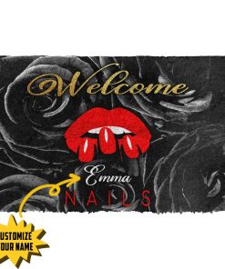 Gearhuman 3D Welcome Nail Salon Custom Name Doormat