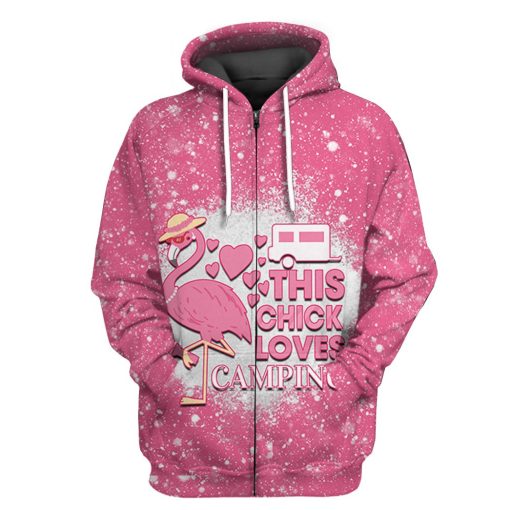 Gearhuman 3D Gearhuman Twinkle Camping Flamingo Tshirt Hoodie Apparel - Image 4