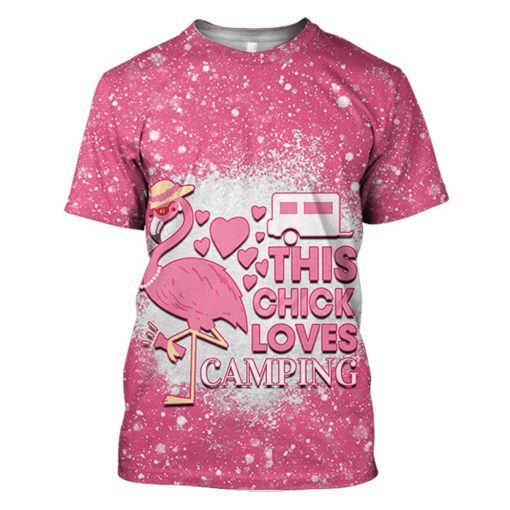 Gearhuman 3D Gearhuman Twinkle Camping Flamingo Tshirt Hoodie Apparel - Image 3