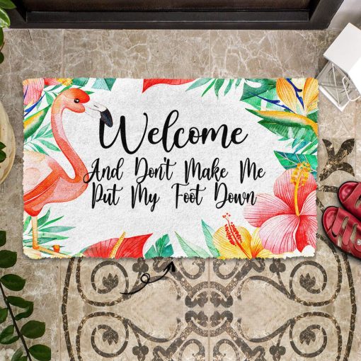 Gearhuman 3D Welcome And Don't Make Me Put My Foot Down Doormat - Image 2