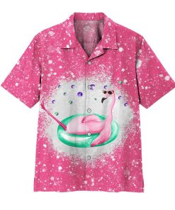 Gearhuman 3D Twinkle Pink Flamingo Hawaii Shirt