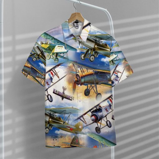 Gearhuman 3D Retro Aircraft Hawaii Shirt