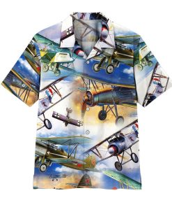 Gearhuman 3D Retro Aircraft Hawaii Shirt
