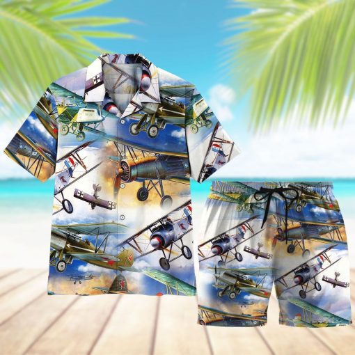 Gearhuman 3D Retro Aircraft Hawaii Shirt