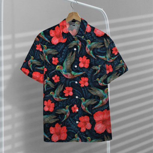 Gearhuman 3D Paisley Hummingbird Hawaii Shirt - Image 7