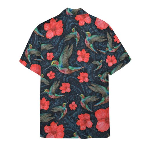 Gearhuman 3D Paisley Hummingbird Hawaii Shirt - Image 2