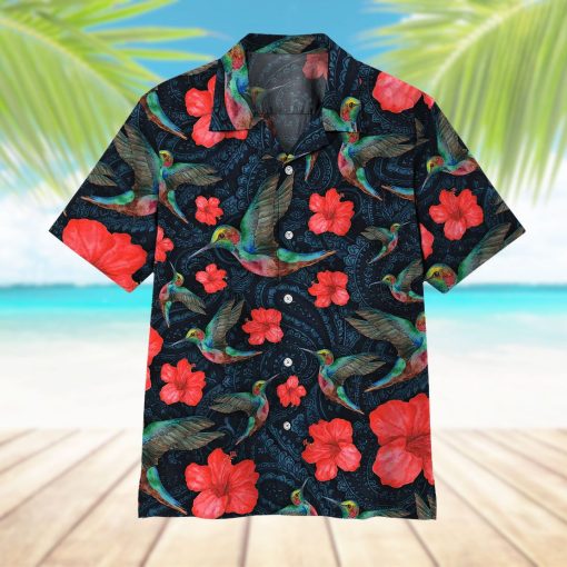 Gearhuman 3D Paisley Hummingbird Hawaii Shirt - Image 6