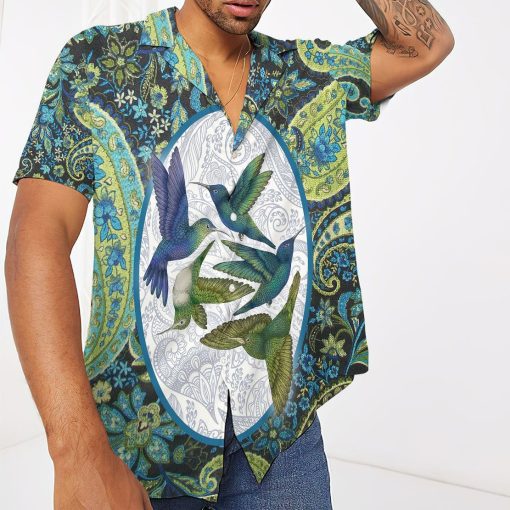 Gearhuman 3D Hummingbird Flying Hawaii Shirt - Image 3