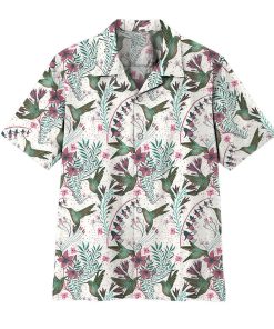 Gearhuman 3D Hummingbird With Columbine Flower Hawaii Shirt