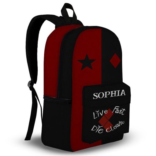 Gearhuman 3D Live Fast Die Clown Custom Name Backpack - Image 2
