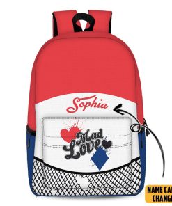 Gearhuman 3D Mad Love Of HQ Custom Name Backpack