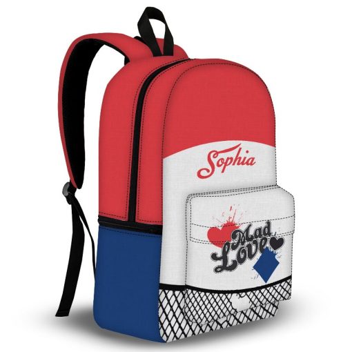 Gearhuman 3D Mad Love Of HQ Custom Name Backpack - Image 2