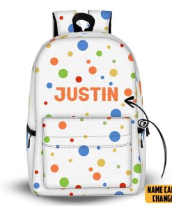 Gearhuman 3D Polka Dot Custom Name Backpack
