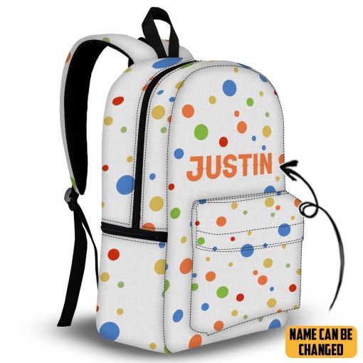 Gearhuman 3D Polka Dot Custom Name Backpack - Image 2