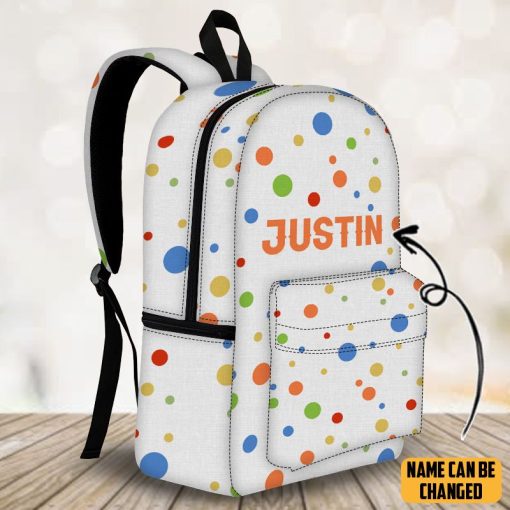 Gearhuman 3D Polka Dot Custom Name Backpack - Image 5