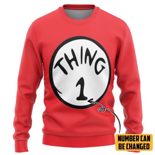 Gearhuman 3D Thing 1 Custom Number Tshirt Hoodie Apparel - Image 2