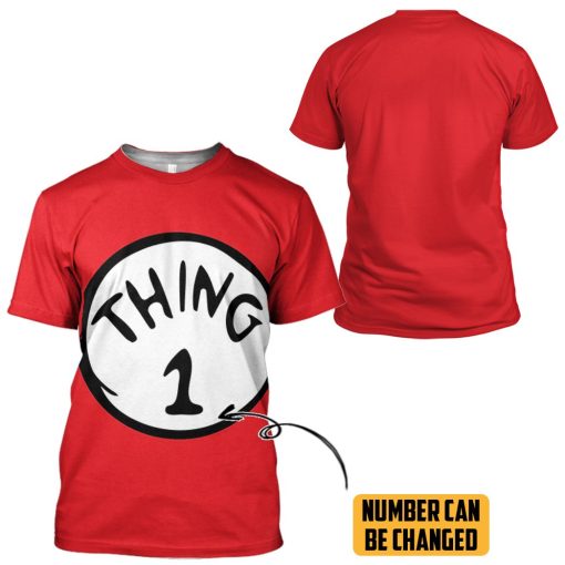 Gearhuman 3D Thing 1 Custom Number Tshirt Hoodie Apparel - Image 7