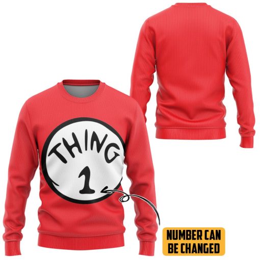 Gearhuman 3D Thing 1 Custom Number Tshirt Hoodie Apparel - Image 6