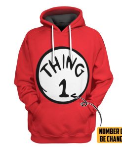 Gearhuman 3D Thing 1 Custom Number Tshirt Hoodie Apparel