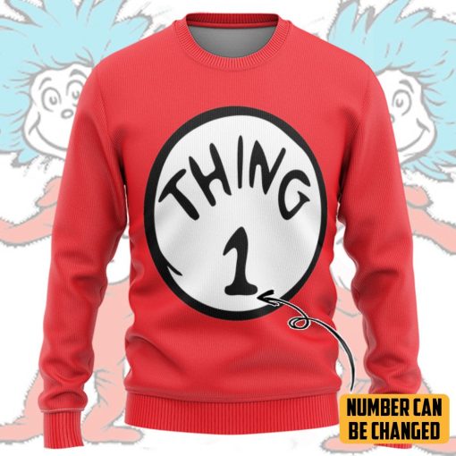 Gearhuman 3D Thing 1 Custom Number Tshirt Hoodie Apparel - Image 10