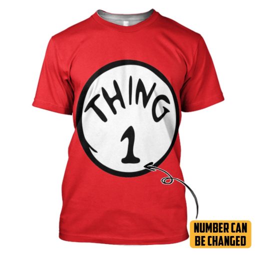 Gearhuman 3D Thing 1 Custom Number Tshirt Hoodie Apparel - Image 3