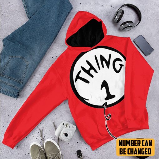 Gearhuman 3D Thing 1 Custom Number Tshirt Hoodie Apparel - Image 12