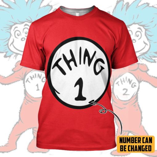 Gearhuman 3D Thing 1 Custom Number Tshirt Hoodie Apparel - Image 11
