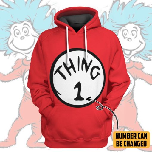 Gearhuman 3D Thing 1 Custom Number Tshirt Hoodie Apparel - Image 9