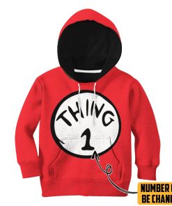 Gearhuman 3D Thing 1 Custom Number Kid Tshirt Hoodie Apparel