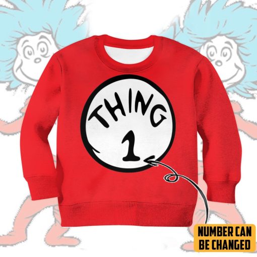 Gearhuman 3D Thing 1 Custom Number Kid Tshirt Hoodie Apparel 9 Gearhuman 3D Thing 1 Custom Number Kid Tshirt Hoodie Apparel - Image 9