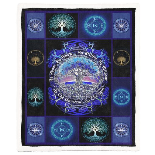 Gearhuman 3D Tree Of Life Wicca Blanket