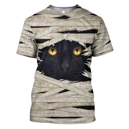 Gearhuman 3D Mummy Black Cat Tshirt Hoodie Apparel - Image 3