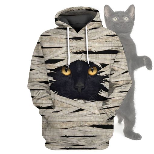 Gearhuman 3D Mummy Black Cat Tshirt Hoodie Apparel - Image 9