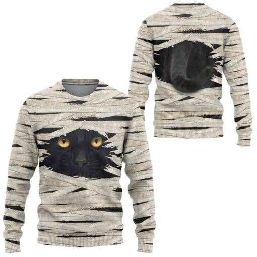 Gearhuman 3D Mummy Black Cat Tshirt Hoodie Apparel - Image 6