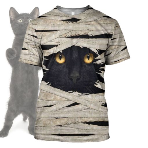 Gearhuman 3D Mummy Black Cat Tshirt Hoodie Apparel - Image 11