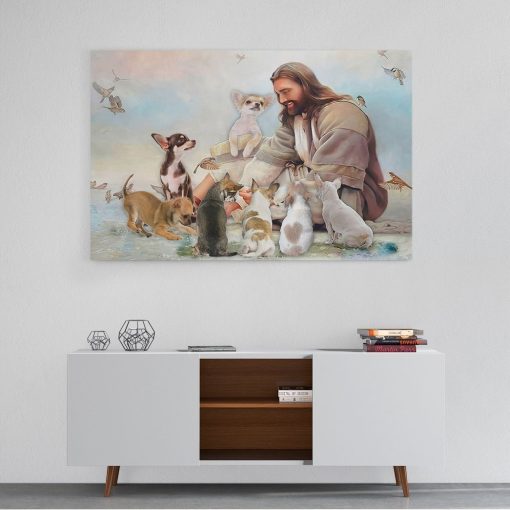 Gearhuman 3D God And His Chihuahua Canvas - Image 4