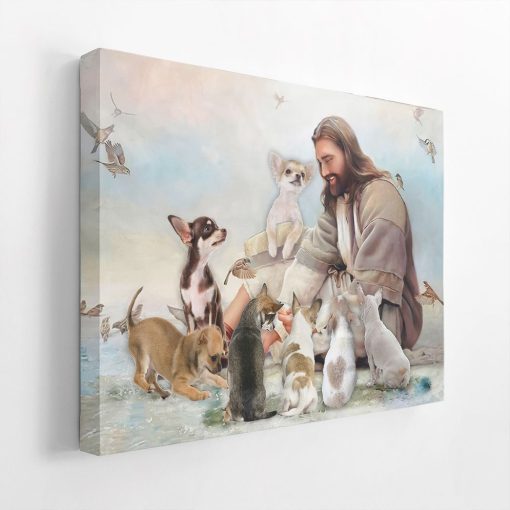 Gearhuman 3D God And His Chihuahua Canvas - Image 2